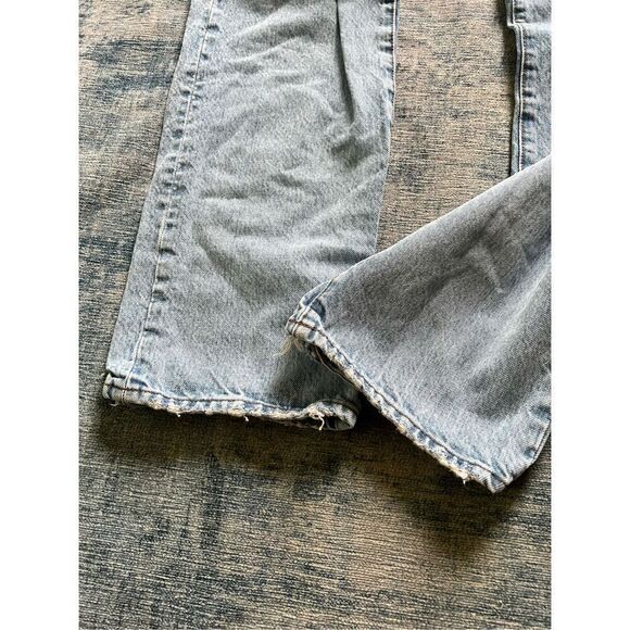 Madewell Light Wash Distressed Curvy 90's Straight Leg High Rise Jeans 25 - Picture 7 of 9